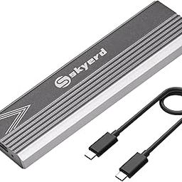 Skyerd M.2 NVMe PCIe 1 TB Aluminum Portable External SSD (SSD Included),USB3.1 Gen2（USB-C 10Gbps Up to 1050MB/s）, Adapter for Desktops, Laptops, Mac and More, Gray-15