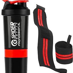 COOL INDIANS 2025 Amazing Quality Combo of Gym Protein Shaker(500ml) with Wrist Support Band. BPA Free & Leak Proof Shaker With Fully Supported Wrist Band. (Red)-image-9