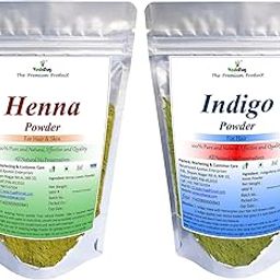 VY VedaYug Indigo Powder + Henna Powder | Combo Powder Pack for Hair Natural Dye Black and Brown (Pack of 2, 100g each Total 200g)-image-2