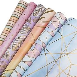 Birch & Co. Gift Wrapping Paper Sheet - Premium Design Paper for Packing, Mix, Pack of 6, Multicolor-20