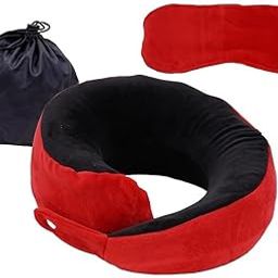 Neck Pillow with Eye Mask, Comfort, Car Neck Rest Car Pillow, Flight, Pillow for Neck Pain Relief, Neck Pillow for Sleeping - Includes Eye Mask, and Carry Bag-image-50