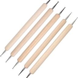 SCHMIDT 5pcs 2 Way Wooden Dotting Pen Marbleizing Tools False Drawing Gel Polish Painting Brushes Nail Art Dot Doting Tools-31
