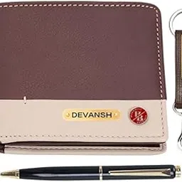hornbull Men's Personalized Combo Gift Set I Customized Stylish Leather Purse & Keyring with Name | Unique Birthday Anniversary Gift for Men Boy Love Husband (Brown)-picture-41