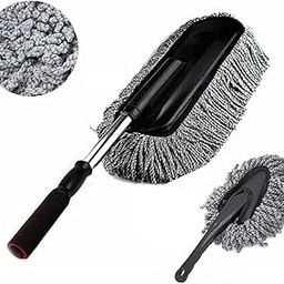 AZARIA Combo 2 PCS Soft Microfiber Car Cleaning Duster with Handle Car Cleaning Brush, Mini Car Duster Drill-Free for Exterior Dust Remover Car Window Cleaning Dusting Brushes Car Accessories Exterior-image-84