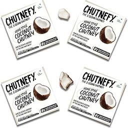 Chutnefy - 5-Second Instant Coconut/Nariyal Chutney - Pack of 4 - Each Makes 120ml| Home Style Delicious & Ready-to-Eat Chutneys| 100% Natural Ingredient | No Preservatives or Additives-image-4