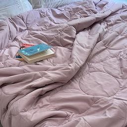 Maeri Blush Pink Soft Fibre Quilted AC Comforter | Double Bed (220 x 240 cm) Soft Fibre Filling | Lightweight, Breathable & All-Season Quilt for Bedroom Use-image-26