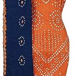 Women's Kutchi Bandhani Dress Materials for Women Cotton Bandhej Salwar Sute BDM1405 Pink-picture-5