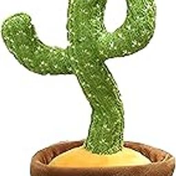 Shop for u Dancing Cactus Plush Toy, Interactive Talking and Singing, Voice Recording Repeats What You Say LED Light-Up, Novelty Gift-2