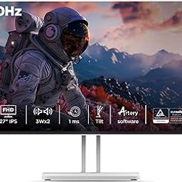 Lenovo L-Series 27 inch (68.5cm) FHD IPS Monitor| 100Hz, 1ms, FreeSync, 99% sRGB, 3Wx2 Speakers, Smart Display Customization Artery, 2X HDMI 1.4, 1x VGA, Tilt, Cloud Grey, L27i-4A-picture-9