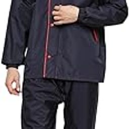 Seam Sealed Raincoat for Men with Adjustable In-Built Cap Hood, Waterproof Pant and Carry Pouch | Durable & Lightweight Poly Rubberized Rainsuit-image-85
