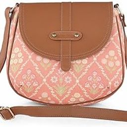 Saddle Sling Bag – Premium Style Crossbody for Women With Elegant Floral Theme BAG-image-91