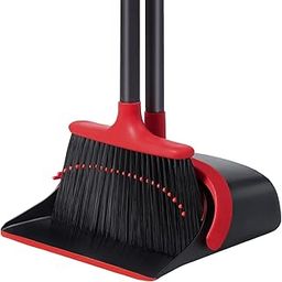 YANXUS Plastic Metal Broom&Dustpan Set,Broom&Dustpan,Broom&Dustpan Set For Home,Upgrade 52" Long Handle Broom With Stand Up Dustpan Combo Set For Office Home Kitchen Lobby Floor Use-image-51