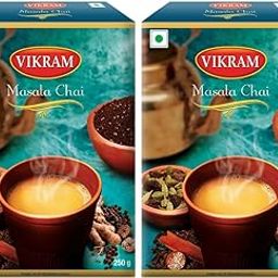 Vikram Masala Chai Tea | Spiced Black Tea Blend With Cloves, Ginger, Cinnamon, Black Pepper & Cardamom | Aromatic & Bold Brew | No Added Essence | Perfect For Refreshing Chai | 250g x 2 Pack-image-26