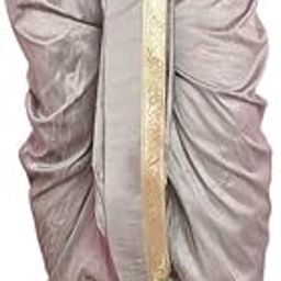 Solid Men's Ethnic Dhoti Silver-picture-6