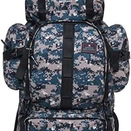 WAVE Camouflage Rucksack Travel Backpack for Outdoor Sports, Camp Hiking Trekking Bag, Camping Rucksack 45L-image-42