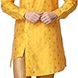 Men's Jacquard Silk Printed Indowestern Sherwani-image-7
