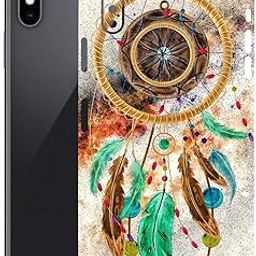 AtOdds - Compatible for iPhone Xs MAX - Mobile Back Skin Sticker - Lamination - Rear Screen Guard Protector Film Wrap (Coverage - Back+Camera+Sides) (Design - Dream Catcher)-picture-29