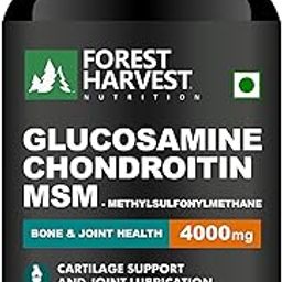 Glucosamine Chondroitin MSM | 4000mg per Serving | 90 Capsules | Supports Joint Health, Mobility & Cartilage Support-51