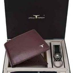 Gavin Brown Leather Wallet, Black Keychain & Pen Combo Gift Set for Men-image-88