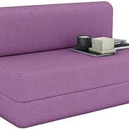 Screw & Art 1 Seater Convertible Sofa Cum Bed ? Pre-Assembled Foam Fold-Out Mattress, Memory Foam Sleeper for Living Room, Dorm, Guest Room, Home Office & Loft Size 3 * 6 (plurple)-image-20