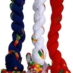 Cotton Blend Solid Dupatta For Women,Pack of 3_Samosa Pack Of 3:-Navy Blue,White,Red-33