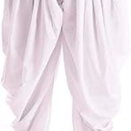 Men's Regular Fit Cotton Mid Rise Salwar (White, Free Size)-image-8