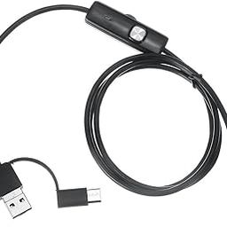 5.5mm/7mm 2 Meters Waterproof Mini Endoscope USB Wire Snake Tube Inspection Borescope Camera Compatible with Android Smartphone PC (7 mm)-picture-2