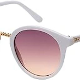 Oval Sunglasses for Women UV Protected Stylish - Goggles Chasma Full rim Acetate Frame, White-image-8