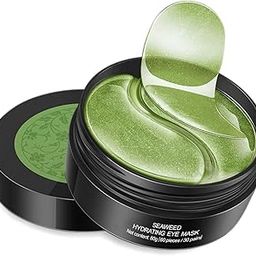 lizepto Under eye Patches for Dark Circles with 24k Gold | Pack of 60 Eye Cooling Gel Pads | Hydrogel Eye Patch Mask with Collagen for Relaxing Eyes, Reducing Puffiness & Wrinkles (Green Seaweed)-22