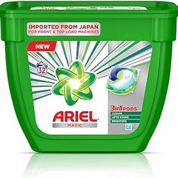 Ariel Matic 3in1 PODs Liquid Detergent Pack 32 Count for Both Front Load and Top Load Washing Machines-image-27