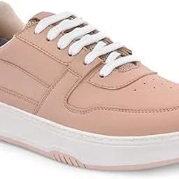 centrino Women's Casual Shoes | Colorblock Sneakers with Ultra Soft Cushion Lace-Up Shoes All-Day Comfort | Trendy & Lightweight Design | Low Top Flat Sole (7613)-picture-1