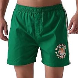 Official Stranger Things: Hawkins Mens and Boys Regular fit Graphic Printed Cotton Green Color Men Boxer Shorts-image-20