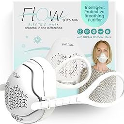 JOYA MIA O2 Flow Electrical Air Purifier Mask - Wearable and Reusable with Powered Fan, Adjustable Fit, USB Rechargeable, Ultra-Quiet Operation, Lightweight - Work and Outdoor Use-5