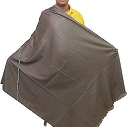 Men Solid length 100 * 50 inch 100% pure woolen shawl/Lohi_Dark Grey-image-84