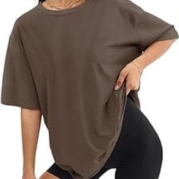 Womens Oversized T Shirts Loose Fit Crewneck Short Sleeve Tops Summer Casual Blouse Basic Tee-image-90