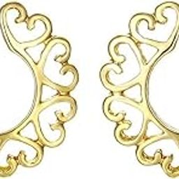 Gold Plated Clip-On No-Piercing Required 'Secret Affinity' Heart Design Fake Nipple Ring For Women and Girls (BB0200) 1 Pair-image-30