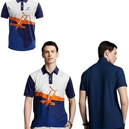 Unisex Adult Collar Neck Printed Design Sportswear T-Shirt with Half Sleeves | Regular Dry Fit Gym Yoga Cyle Gym Running Cricket Sportswear Polo Tees-picture-10