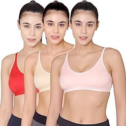 Women's Cotton Blend Pack Of 3 Sports Bra - E1608PCPIRE-image-25