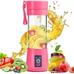 RADHEHUL 6 Blade Smoothie Maker & Portable Electric USB Juice Maker Juicer Bottle Blender Mixer, Rechargeable Bottle & Portable Fruit Juicer Mixer(multi) (MULTICOLOUR)-3