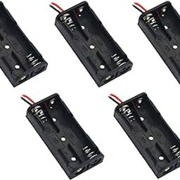 5 pcs 1.5V AAA Battery Holder Box Black & Red Wire Leads 2 slots-image-71