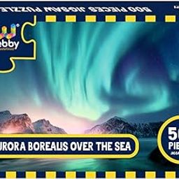 Webby Aurora Borealis Over The Sea Jigsaw Puzzle, 500 Pieces-picture-27