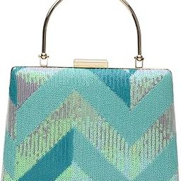 Zig Zag Party Clutch for Women - Green-image-10