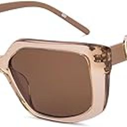 X Aditi Rao Hydari | Full Rim Rectangular Stylish & Premium Sunglasses | Gilded 2.0 | 100% UV Protected | Men & Women | Medium | JJ S70090-7