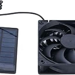 Solar Powered Fan,5W Solar Exhaust Intake Fan Kit,Monocrystalline Silicon Solar Panel Fan,Cooling Ventilation for Greenhouse,Chicken Coop,Shed,Dog House,RV,Energy Saving-image-11