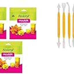 E Shopping Fevicryl Shilpkar Mouldit Epoxy Compound Clay (5 Pkts of 50gm) + Clay Tools/Clay Sculpting Tools/Clay Modelling Tools (Set of 8 Double Ended Tools+4pc Ball tools) for DIY Art and Craft-image-3