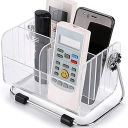 Inditradition AC TV Remote Organizer Holder Stand (Acrylic, 6-Shelf) | Multipurpose & Stylish Display Stand (Adjustable, Transparent)-picture-17