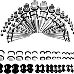 CALANDIS™ 72Pcs Acrylic Plugs Stainless Steel Tapers 14G-00G Ear Stretching Piercing 1 | Body Piercing Jewelry | Body Jewelry | Fashion Jewelry-image-23