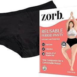 Cotton Reusable Period Panty For Women | Comfortable Period Panties For Women Leak Proof | Absorbs Heavy Flow 4X Of Sanitary Pad Black, Medium-picture-28