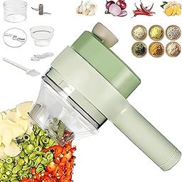 4-in-1 Electric Vegetable Cutter – Multi-Functional Kitchen Tool for Slicing, Dicing, and Grating Vegetables, All-in-One Food Processor for Efficient Meal Prep, Versatile Electric Vegetable Chopper-22