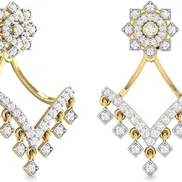 pc jeweller The Marhaba 18KT Yellow Gold and Solitaire Stud Earrings for Women-picture-39
